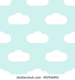 Seamless clouds pattern. Vector illustration.