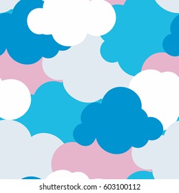 Seamless clouds sky pattern. Abstract background. Print for fabric or wallpaper. Illustration for kids. Clouds background.
Sky pattern. 