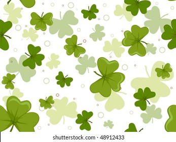 Seamless Clover Background - Vector