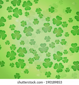  Seamless clover leaves background.