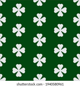 seamless clover pattern background vector