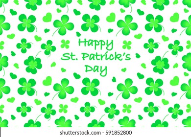 Seamless clover pattern for St. Patrick's Day