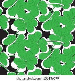 Seamless clover pattern. Vector background for St. Patrick's Day