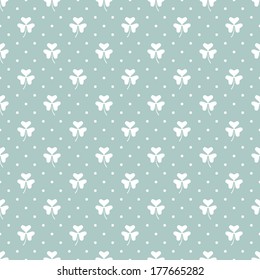Seamless clover pattern. Vector background for St. Patrick's Day. Geometric texture