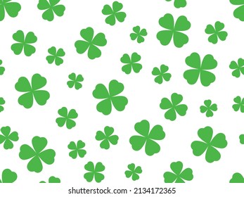 seamless clover pattern - vector illustration