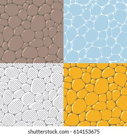 Seamless cobblestone or paving stone background