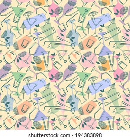 Seamless cocktail pattern