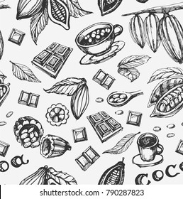 Seamless cocoa pattern