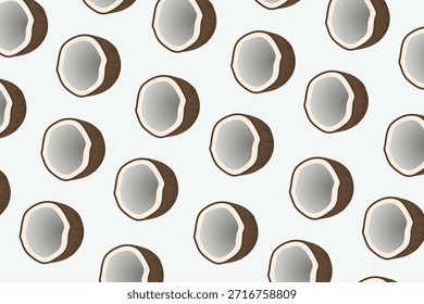 Ilustração de padrão de coco sem costura para fundo tropical e decoração de verão