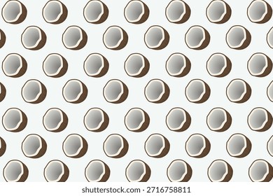 Seamless Coconut Pattern Illustration for Tropical Background and Summer Decoration