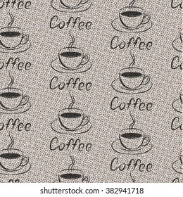 Seamless coffee background.