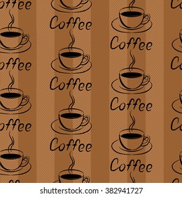 Seamless coffee background.