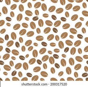 Seamless coffee background, vector illustration