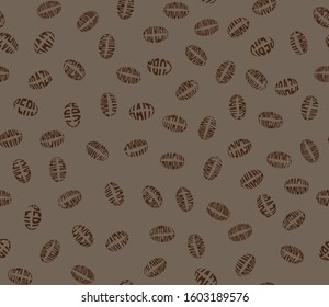 Seamless coffee bean background with names of American coffee exporting countries