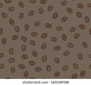 Seamless coffee bean background with names of Asian coffee exporting countries