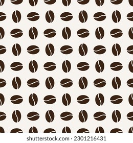 Seamless coffee bean pattern for coffee shop backgrounds, cafe decorations, dining venues and culinary events. for a coffee-themed greeting card. for coffee-themed fabric motifs