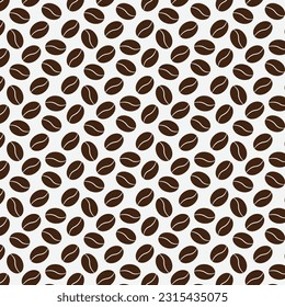 Seamless coffee bean pattern for coffee shop backgrounds, café decorations and events. for a coffee-themed greeting card.