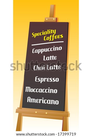 seamless coffee menu board template vector stock vector royalty