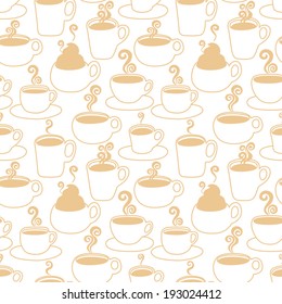 Seamless coffee pattern - Shutterstock ID 193024412