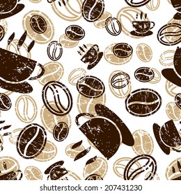 seamless coffee pattern