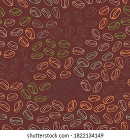 seamless coffee pattern. Color stylish background can be used for fabric prints, wallpaper prints, wrapping prints and other things. also background for other illustrations

