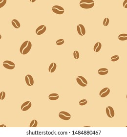 Seamless coffee pattern. Cute food background.