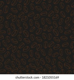 seamless coffee pattern. dark stylish background can be used for fabric prints, wallpaper prints, wrapping prints and other things. also background for other illustrations