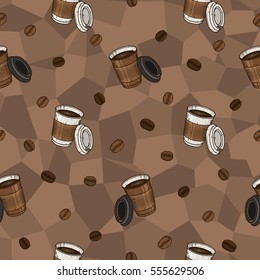 Seamless Coffee Pattern  for textile, manufacturing, wallpapers and print.