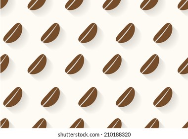 seamless coffee seed texture vector illustration 