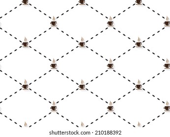 seamless coffee seed texture vector illustration 