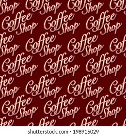 Seamless coffee shop background