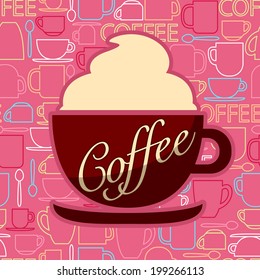 Seamless coffee shop background
