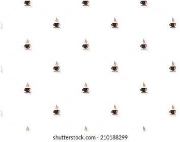 seamless coffee  texture vector illustration 