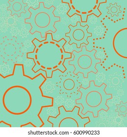 Seamless Cog Background Pastel Style