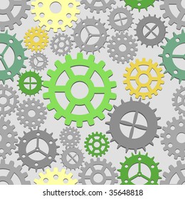 Seamless cogs background. Vector illustration