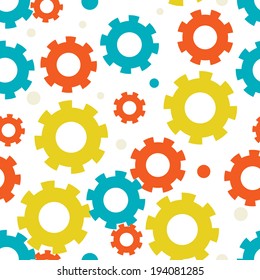 seamless cogs repeat pettern. seampless background with gears