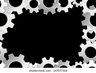 seamless cogwheel pattern - factory background
