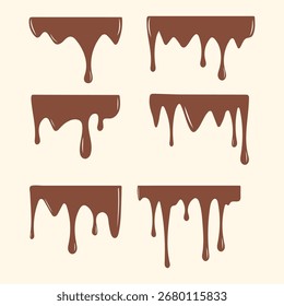 colección sin fisuras de goteo de chocolate