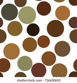 Seamless color abstract circles, bubbles, sphere or ellipses geometric pattern generative art background. Vector illustration graphic.