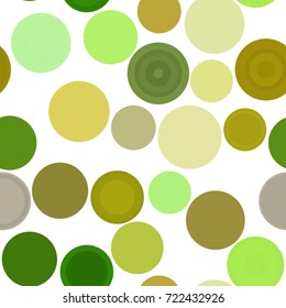 Seamless color abstract circles, bubbles, sphere or ellipses geometric pattern generative art background. Vector illustration graphic.