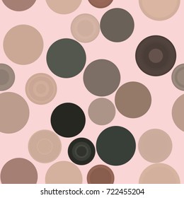 Seamless color abstract circles, bubbles, sphere or ellipses geometric pattern generative art background. Vector illustration graphic.