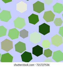 Seamless color abstract hexagon geometric pattern generative art background. Vector illustration graphic.