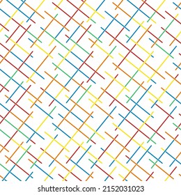Seamless color abstract pattern of multicolored lines. Illustration for texture, textiles, simple backgrounds and creative design