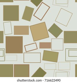 Seamless color abstract square, rectangle geometric pattern generative art background. Vector illustration graphic.