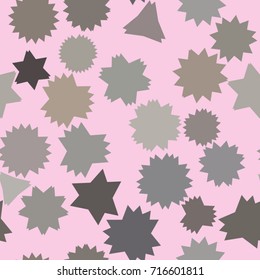 Seamless color abstract star geometric pattern generative art background. Vector illustration graphic.