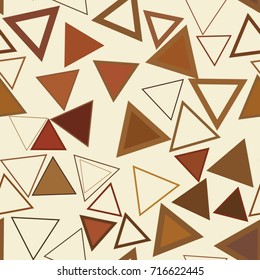 Seamless color abstract triangle geometric pattern generative art background. Vector illustration graphic.