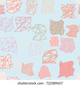 Seamless color abstract triangle strip geometric pattern generative art background. Vector illustration graphic.