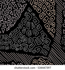 Seamless color background of Doodle. The minimalistic backdrop in hipser style