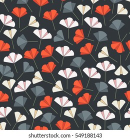 Seamless color background. Vector illustration with small flower blossoms