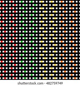 Seamless color blocks pattern. Repeated squares texture background. Abstract wallpaper. Check plaid motif. Vector illustration